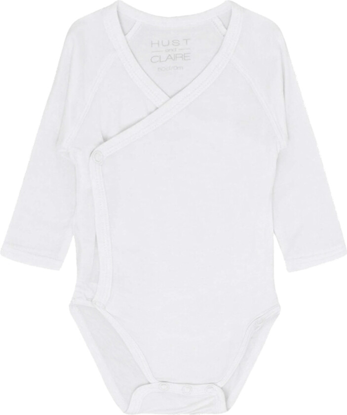 Body L/æ - Buddy - Bambus - Hvit - - 1 år (80) - Langermet Body