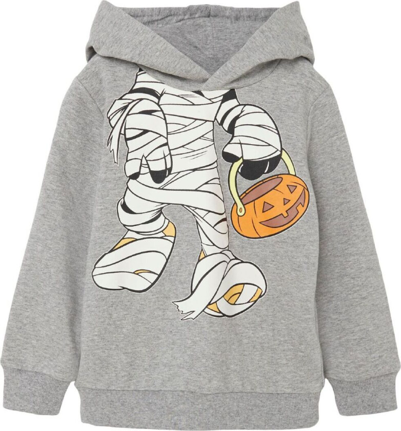 Hettegenser - NmmOtis - Grey Melange - - 1½ år (86) - Hettegenser