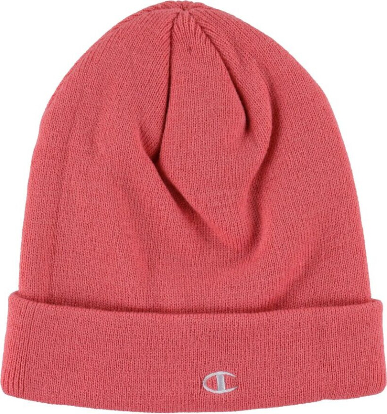 Lue - Strikk - Junior - Lyserød m. Logo - - OneSize - Lue