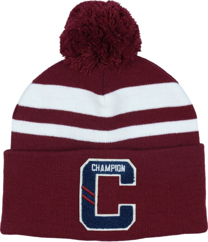 Lue - Strikk - Tenåring - 2-lags - Rød/Hvit m. Dusk - - OneSize - Lue