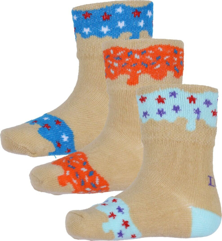 Sokker - Donut Sokker - 3-pack - Blueberry Oransje - - OneSize - Sokker