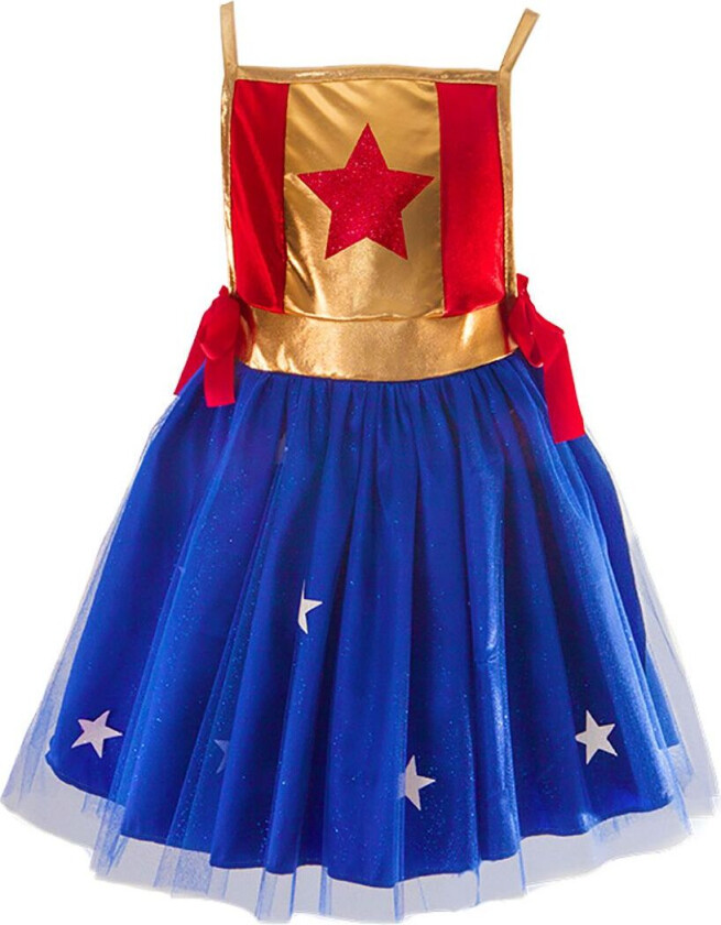 Kostymer - Superhero - Blå/Rød/Gull - - 4-5 år (104-110) - Kostymer