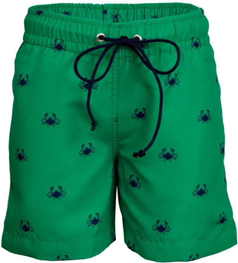 Badeshorts - Boardie - UV50+ - Green Krabbe - - 7-8 år (122-128) - Badetøy