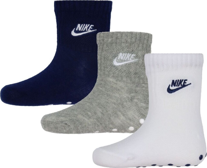 Sokker - Core Futura Gripper - 3-pack - Grå/Hvit/Navy - - 16/17 - Sokker