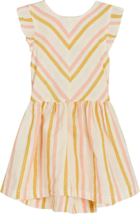 Kjole - Ketti - Hvit m. Striper - - 3 år (98) - Kjole