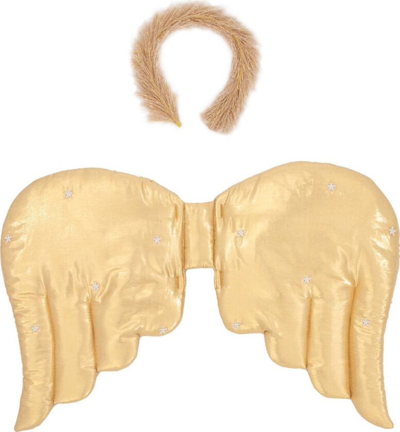 Kostymer - Gold Quilted Angel Wings - - OneSize - Kostymer
