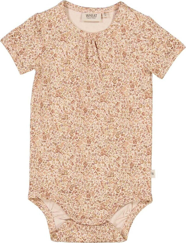 Body k/æ - Rose Blomster - - 56 - Kortermet body