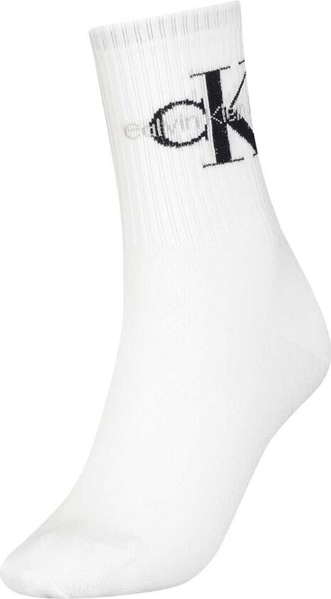 Sokker - Rib - Hvit m. Logo - - 32/35 - Sokker