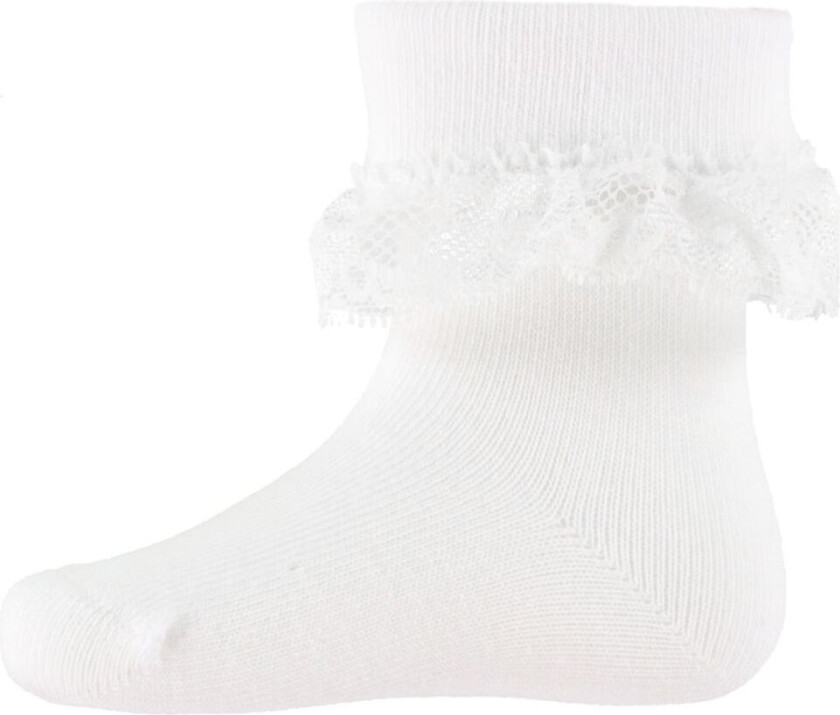 Sokker - NbfOpagna - Bright White m. Blonder - - 74/80 - Sokker