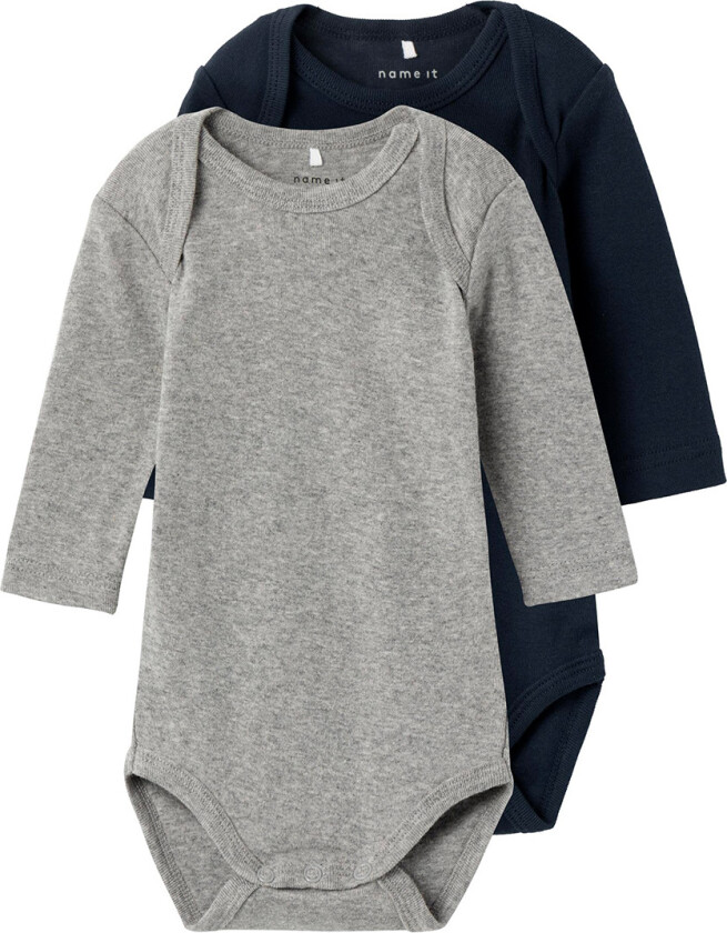 Body L/æ - Noos - NbnBody - 2-pack - Dark Sapphire - - 3 år (98) - Langermet Body