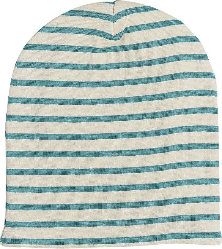 Lue - 2-lags - Stripete - Turkis Stone/eggeskall - - 4-6 år (104-116) - Lue