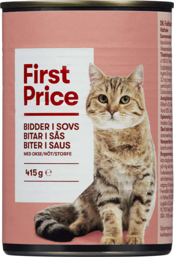Bilde av Kattemat Kjøtt 415g First Price
