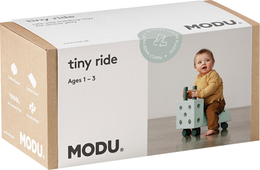 Gåvogn - Tiny Ride - 10 Deler - 40x20x36 cm - Ocean Mint/Fo - - OneSize - Tumledyr
