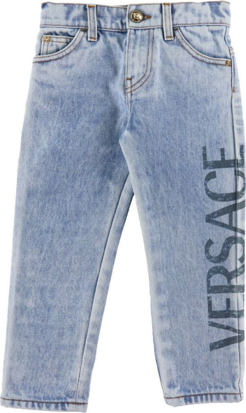 Jeans - Lyseblå m. Trykk - - 12 år (152) - Jeans