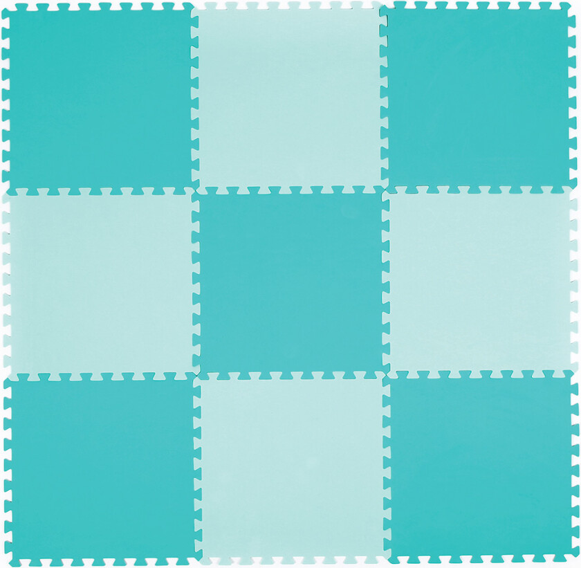 Skumgulv - 9 Deler - 145x145 cm - Grønn - - OneSize - Lekematte