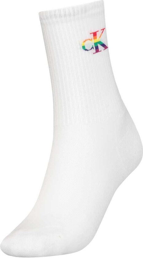 Sokker - Rib - Stolthet - Hvit m. Logo - - 32/35 - Sokker