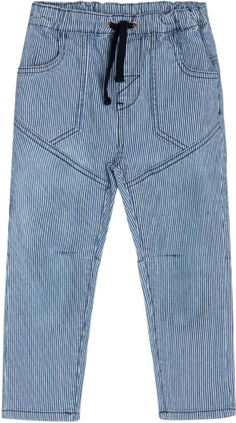 Bukser - Junior - Blå/Hvit Stripet - - 1 år (80) - Bukser - bomull
