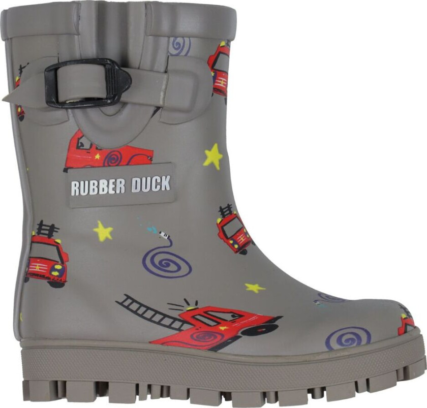 Gummistøvler - Grå m. Brannbiler - - 22 - Gummistøvler