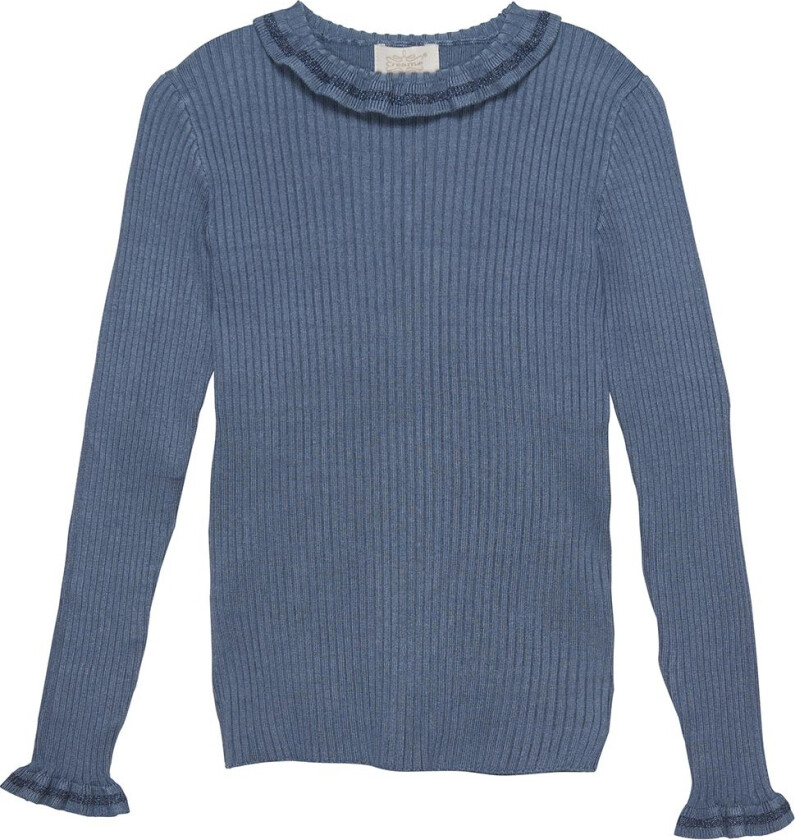 Genser - Pullover Rib Strikk - Kapteiner Blue - - 6 år (116) - Genser