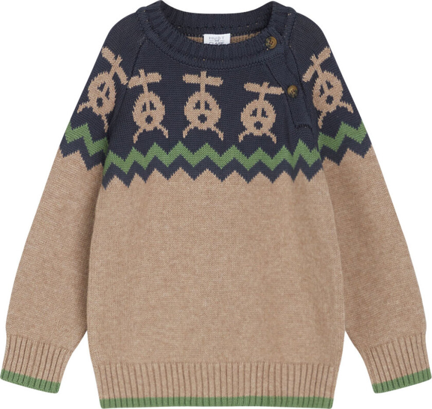 Genser - Strikk - Portør - Deer Brown Melange - - 8 år (128) - Genser