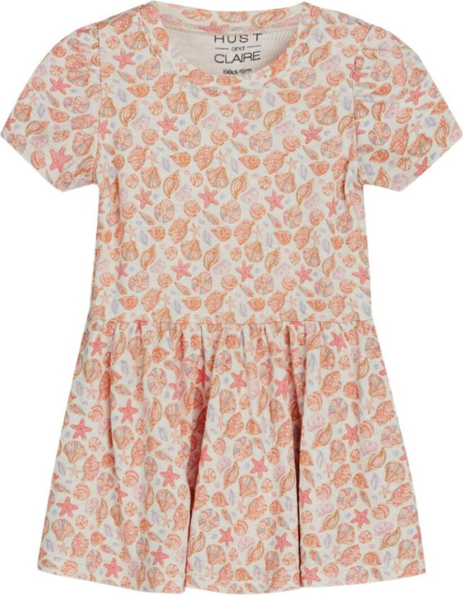 Kjole - Rib - Dis - Whisper Melange m. Blåskjell - - 68 - Kjole