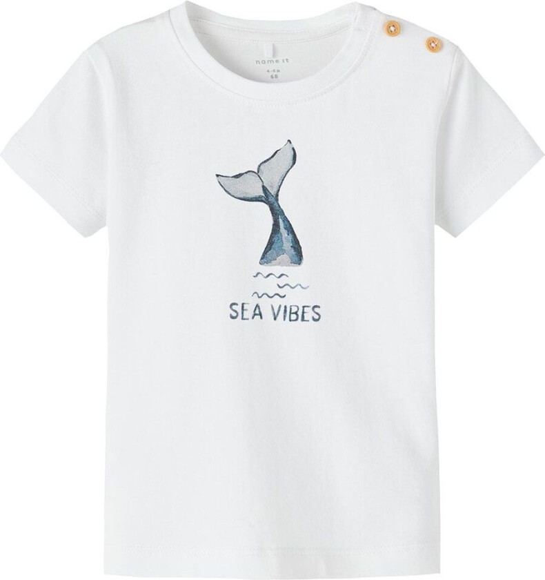 T-skjorte - NbmFogat - Bright White - - 50 - T-skjorte