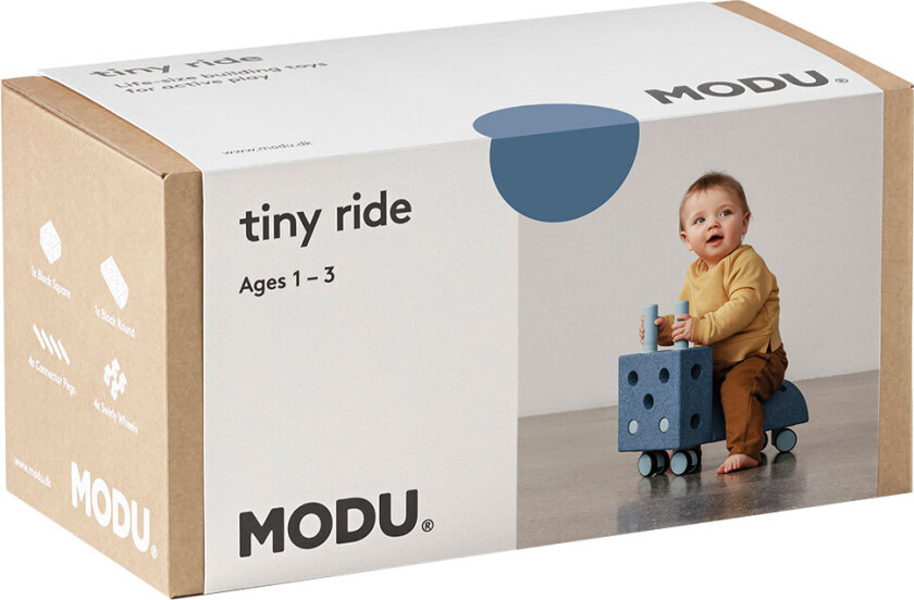 Gåvogn - Tiny Ride - 10 Deler - 40x20x36 cm - Deep Blue/Sky - - OneSize - Tumledyr