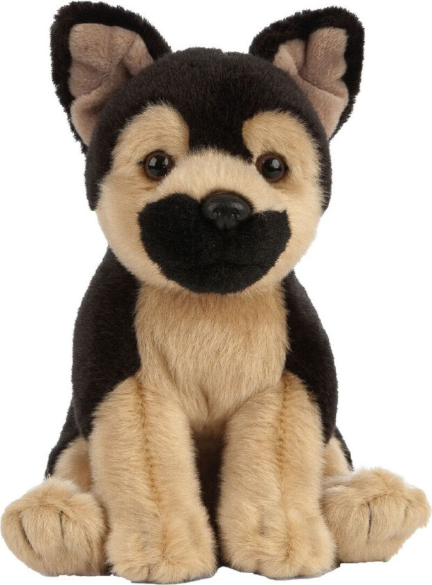 Kosedyr - 17x7 cm - schæfervalp - Svart/Brun - - OneSize - Kosedyr