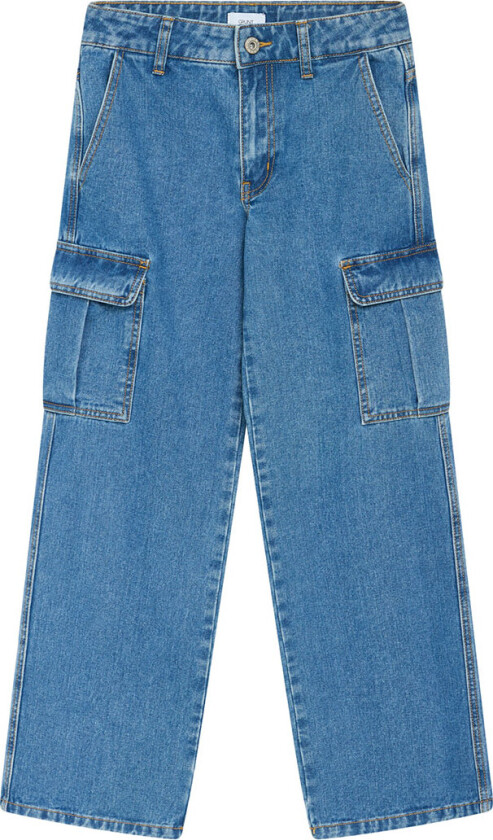 Jeans - Worki Low Waist Cargo - Authentic Blue - - 11 år (146) - Jeans