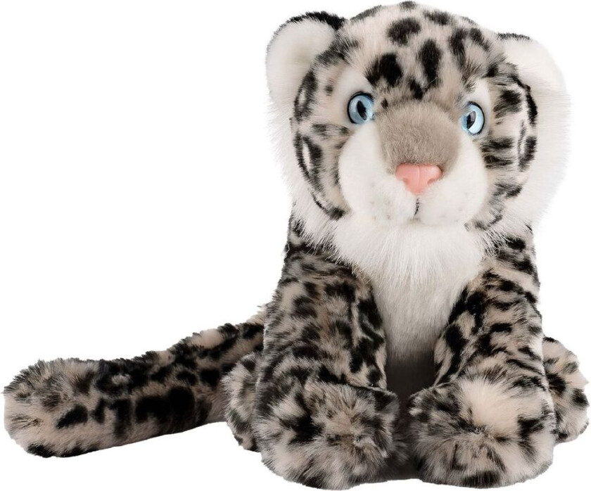 Kosedyr - 20x17 cm - Snøleopard - Hvit/Svart - - OneSize - Kosedyr
