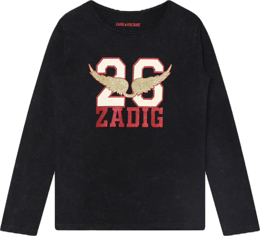 Genser - Svart m. Glitter - - 8 år (128) - Genser