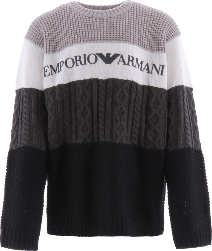 Genser - Akryl/Ull - Striper Beige - - 10 år (140) - Genser