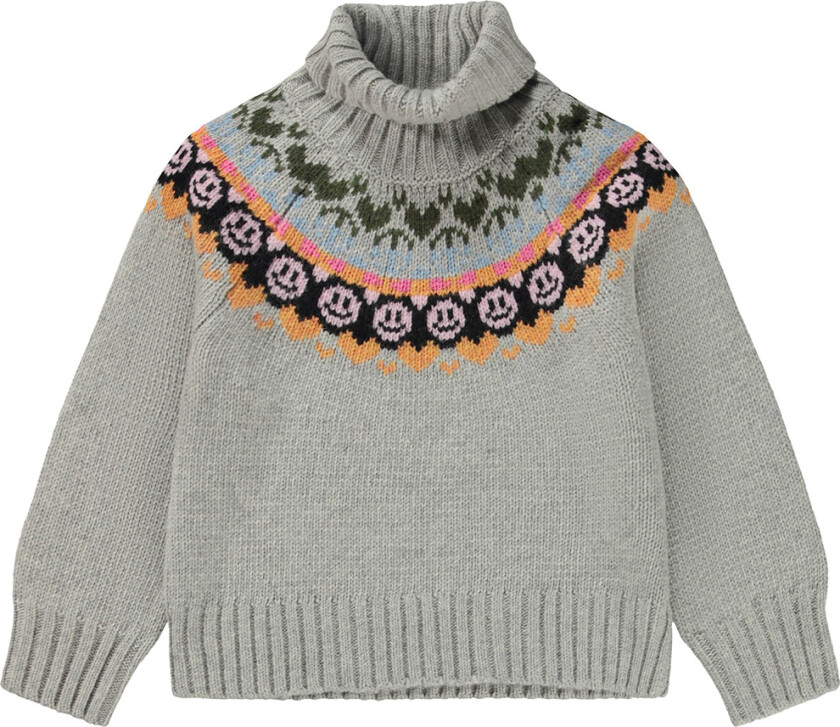 Genser - Ull/Akryl - Gimla - Light Grey Melange - - 5-6 år (110-116) - Genser