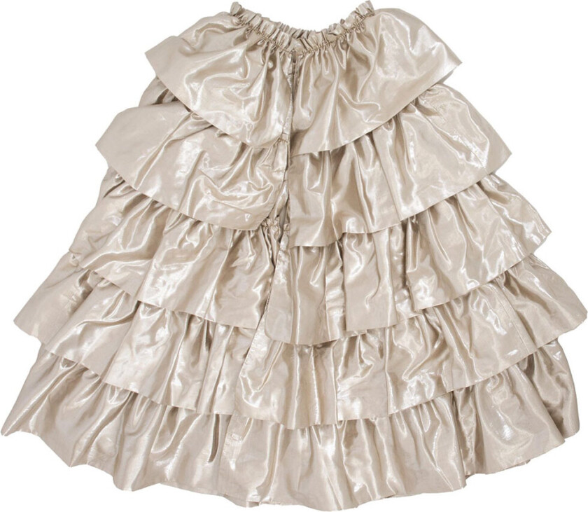 Kostymer - Gold Ruffle Cape - - OneSize - Kostymer