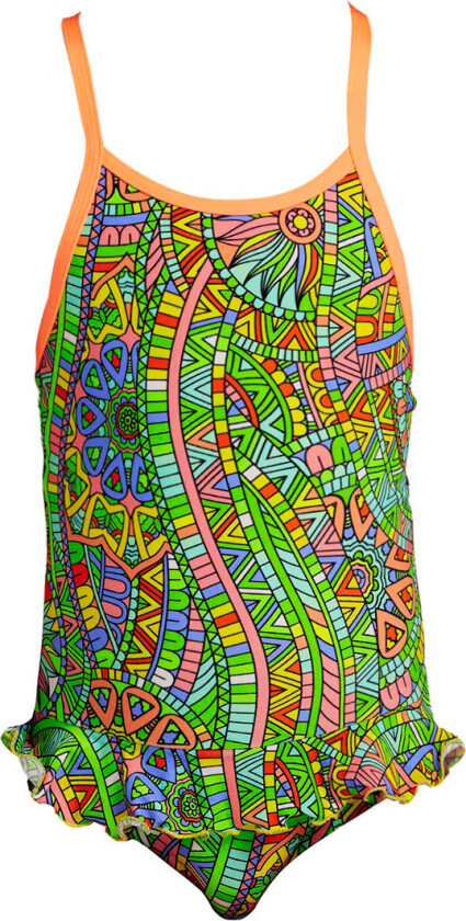 Badedrakt - UV50+ - Belte Frill - Mintgrønn Mixer - - 1½ år (86) - Badetøy