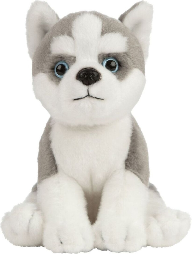 Kosedyr - 17x7 cm - Husky Valp - Grå/Hvit - - OneSize - Kosedyr