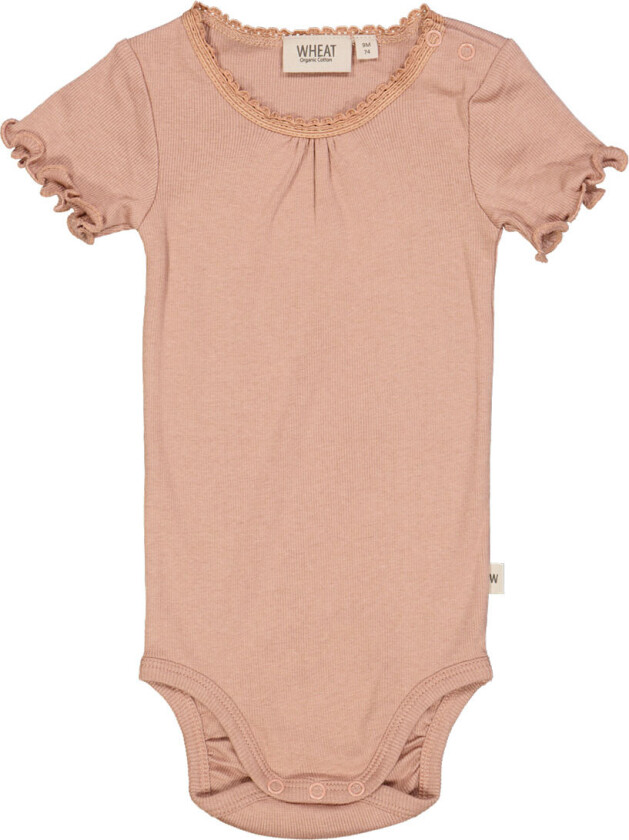 Body k/æ - Rib - Rose Dawn - - 56 - Kortermet body