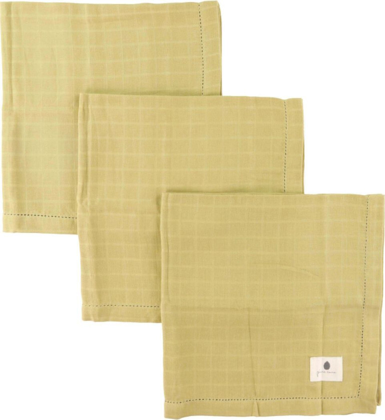 Gulpeklut - 3-pack - 70x70 cm - Edith - Mustard - - OneSize - Gulpeklut