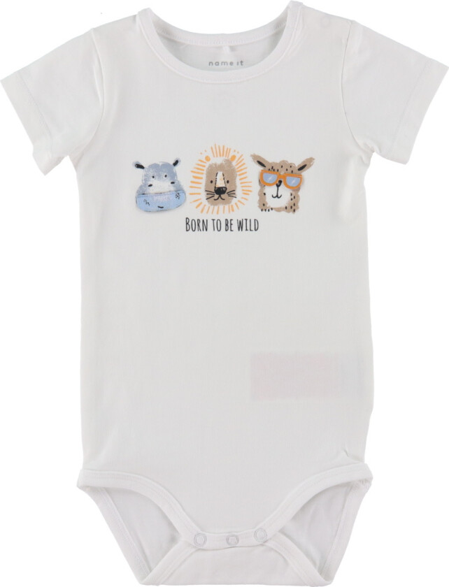 Body k/æ - NbmJoggie - Bright White - - 50 - Kortermet body