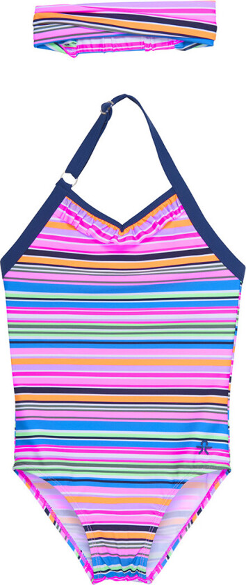 Badedrakt m. Hårbånd - Azure Blue - - 2 år (92) - Badetøy