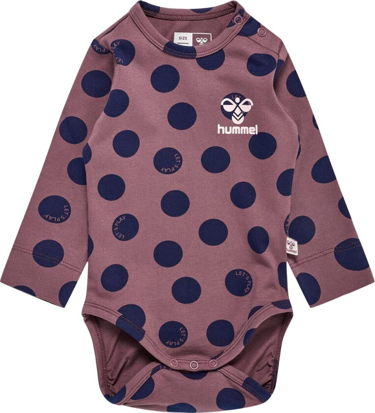 Body L/æ - hmlDotty - Rose Brown - - 1 år (80) - Langermet Body