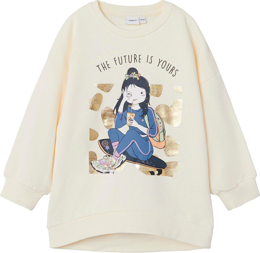 Collegegenser - NmfKirsten - Smørkrem - - 1½ år (86) - Collegegenser