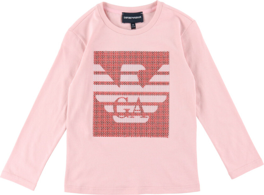 Genser - Rosa/Rød m. Paljetter - - 8 år (128) - Genser