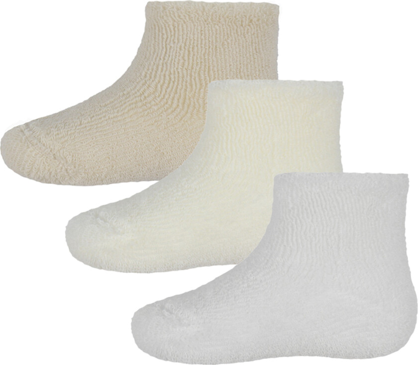 Sokker - 3-pack - Terry - Beige/Hvit - - 0-3 md - Sokker