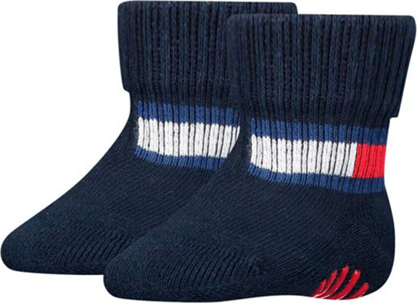 Sokker m. Anti-Skli - 2-pack - Baby Flagg - Tommy - - 19/22 - Sokker
