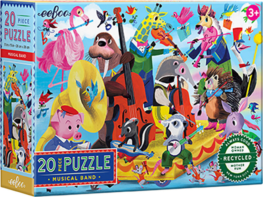 Puslespill - 20 Brikker - 28x38 cm - Bandspilling - - OneSize - Puslespill