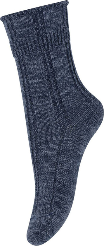 Sokker - Ull - Strikk - Dark Denim Melange - - 33/36 - Sokker