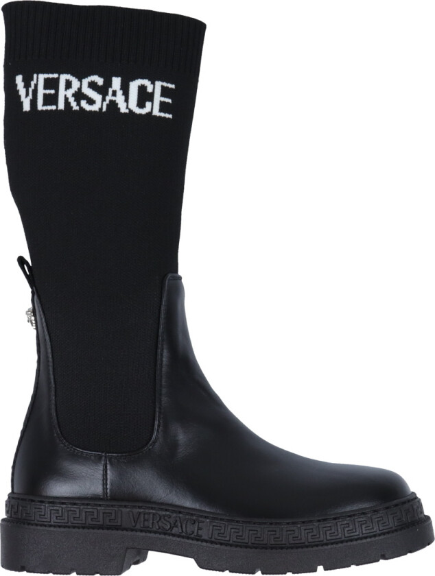 Støvler - Boot Calf - Black/White/Palladium - - 32 - Støvler