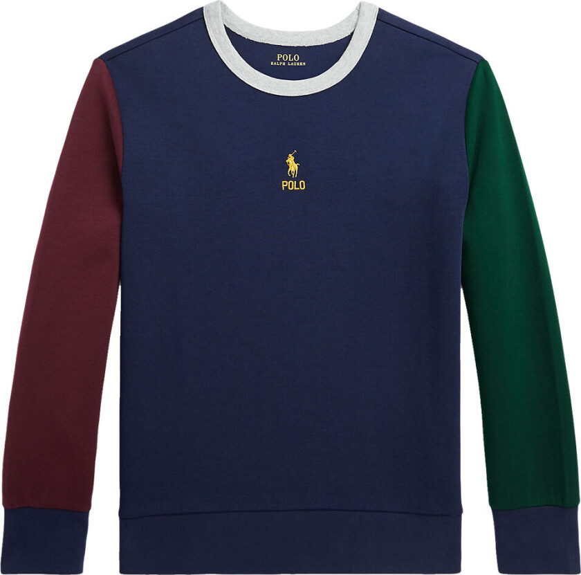 Genser - Navy m. Bordeaux/Mørkegrønn - - 8 år (128) - Genser