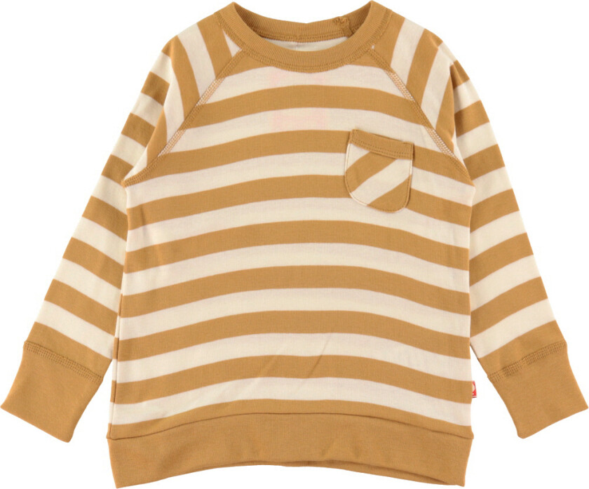 Genser - Karamell/Hvit Stripete - - 8 år (128) - Genser